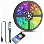 Resim App Kontrollü Ve 44key Uzaktan Kumandalı 5050rgb Parti Atmosferi Işıkları -2m 