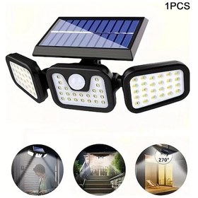 Resim Boatshop1 74 Led Güneş Enerjili Hareket Sensörlü Güvenlik Aydınlatma Motion Sensor Security Light 3 Parlaklık Modu Dış Mekan Duvar Aydınlatması Altın 