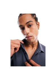 Resim DeFacto Modern Fit Polo Yaka Dokuma Uzun Kollu Gömlek D7246AX25SPGR499 