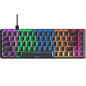 Resim Rampage REBEL Siyah Low Profile RED SWITCH US Layout Rainbow Mekanik Gaming Oyuncu Klavye 