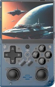 Resim DR35 Plus Taşınabilir Retro Oyun Konsolu Linux Sistemi 64G Kart 15000+ Oyun, 3.5 inç IPS Ekran Şeffaf Siyah 