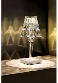 Resim Kristal Abajur Led Kumandalı Ve Dokunmatik Masa Lambası 