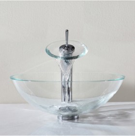 Resim Hedi's Home Çanak Lavabo Bataryası Şelale Cam Batarya 