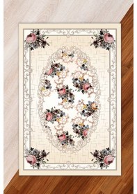 Resim Pembe Renkli Göbekli Desen Lastikli Halı Örtüsü (545037400) 