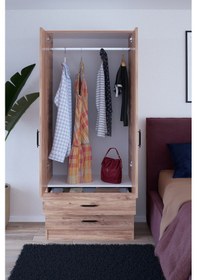 Resim Abete 2 Kapılı 2 Çekmeceli Gardırop/atlantik Çam 