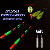 Resim Gece Işıklı 2 Adet LED Balıkçılık Yüzeri - Dayanıklı Köpük, 5mm/0.2in, 5g/7g/8g/9g/10g/20g, Büyük Yüzerlik, Şarj Edilemeyen Pil, Gece Balıkçılığı İçin Mükemmel, Gece Balıkçılığı Ekipmanı | LED Aydınlatmalı Yüzerler | Dayanıklı Balıkçılık Yüzerleri, Balıkçılık Malzemeleri 