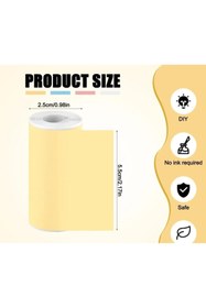 Resim Schulzz Mini Yazıcı Rulosu ,5adet Beyaz Sticker, 3adet Renkli Sticker, 3adet Renkli Rulo 