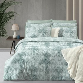 Resim Sarev Dnipro Saten Nevresim Takımı King Size Yeşil 