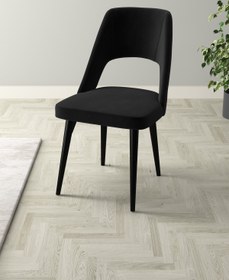 Resim Haus concept Pera Serisi 1.sınıf Babyface Silinebilir Kumaş Siyah Sandalye Siyah Gürgen Ayak (demonte-garantili) 
