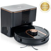 Resim Yui S7 Plus Akıllı Çöp İstasyonlu Robot Vacuum&Mop Süpürge Siyah 