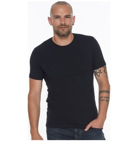 Resim T8569 Dewberry Bisiklet Yaka Erkek T-shırt-lacivert Lacivert 