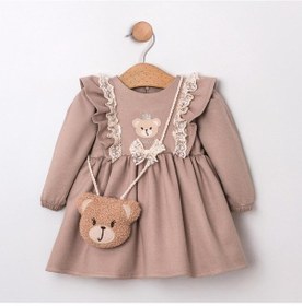 Resim Cumino Kız Bebek Toffee Elbise Cmn-3737 Kahverengi 