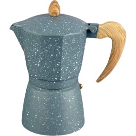 Resim Feyza Design 6 Fincanlık Gri Moka Cezve, Şık ve Dayanıklı Tasarım 