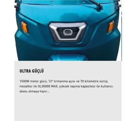 Resim Kuba GL35000 Elektrikli Pikap Kabinli Beyaz 