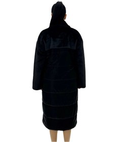 Resim Darkmen Büyük Beden Kürklü Düğmeli Şişme Uzun Oversize Kadın Kaban 