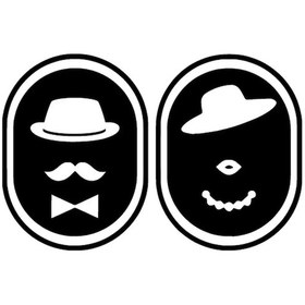 Resim Bay Wc Kapısı - Araç, Oto, Laptop, Duvar Uyumlu Sticker 70 49 Cm 