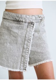 Resim Mayoral Kız Çocuk Denim Şort Etek 6903 Gri 