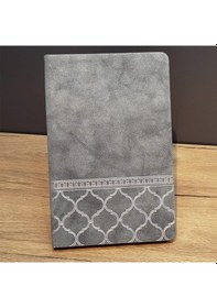 Resim Desenli Gri Deri Defter 