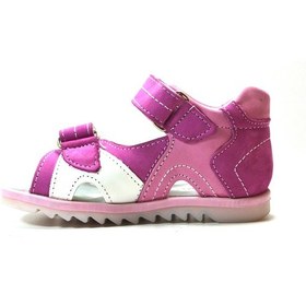 Resim Bayrak 2010 Hakiki Deri Pembe Ortopedik Kız Bebek Sandalet Pembe 