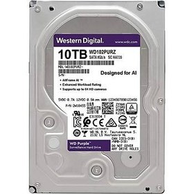 Resim Western Digital Purple 3,5 10TB 256MB 7200RPM WD102PURZ HDD & Harddisk 