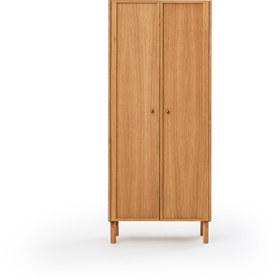 Resim Monaco Ahşap Kapaklı Raflı Elbise Dolabı 