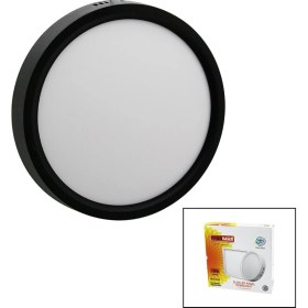 Resim Nisaluce EPL-18SÜ 18W Siyah Metal Kasa Sıva Üstü Yuvarlak LED Slim Panel 1260LM BEYAZ=6500K 30.000 Saat Ömür (5067) 