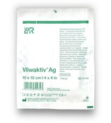 Resim Vliwaktiv Ag Emici Pedli Aktif Karbon Yara Örtüsü 10 Cm X 10 Cm - 1 Adet 