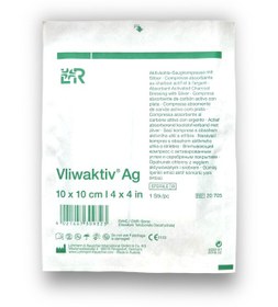 Resim Vliwaktiv Ag Emici Pedli Aktif Karbon Yara Örtüsü 10 Cm X 10 Cm - 1 Adet 