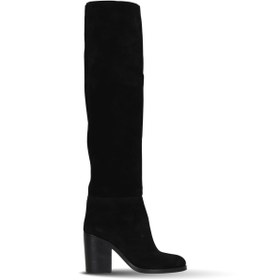 Resim Bueno Shoes Siyah Süet Kadın Topuklu Çizme 30wc18722 