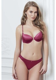 Resim MAN4721-1022 Anıl İç Giyim Kadın Balenli Destekli Dolgulu Önden Açılan Sırt Detaylı Dantelli Sütyen ve Slip Takım (4721) Çok Renkli 