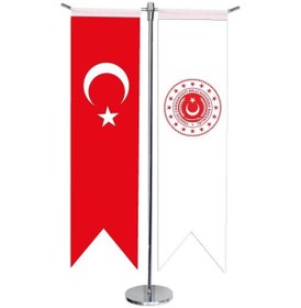 Resim Masa Üstü Kırlangıç Milli Savunma Bakanlığı + Türk Bayrağı + Krom 