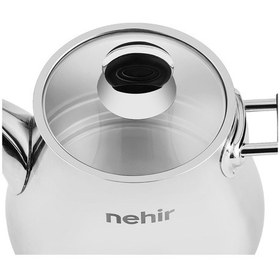 Resim Luna Maxi Büyük Boy Paslanmaz Çelik 1.10-2.25 Litre Çaydanlık Takımı Gümüş 