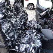 Resim Citröen Saxo Kamuflaj Penye Yıkanabilir Esnek Kılıf Servis Kılıfı 4 Parça 