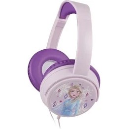 Resim Volkano Kablolu Mikrofonlu Kulaklık Disney Frozen Karlar Ülkesi Anna Elsa Kulaklık Lisanslı DY-6513-FZ2 5 Adet Sticker Ile Birlikte 