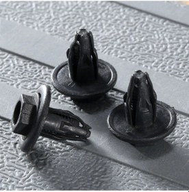 Resim Lasonstiges 50 Adet.plastik Perçin Somun İtme Kelepçeleri Araba İçin Panelleri Sabitlemek İçin Honda Toka Araba Sabitleme Klipsi 8mm Delik Siyah Uyar 