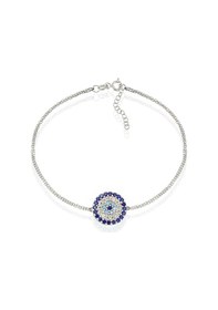 Resim Brezza Lusso Jewelry Gümüş Taşlı Nazar Gözlü Kadın Bileklik 48496213 