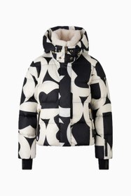 Resim Maja Down Lüks Tasarım Kadın Kayak Montu - Siyah-Krem / XL 