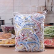 Resim Mutfak Kullanımı için Taze Tutma Kapakları, Tek Kullanımlık Kase Kapakları, Gıda Sınıfı PE Film Poşetler, 100 Adet Elastik Plastik Sarma Kapaklar 