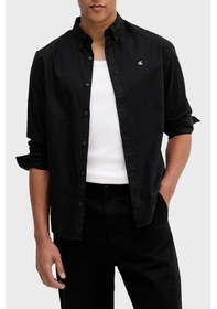 Resim Calvin Klein Jeans Erkek Uzun Kollu Klasik Düz Oxford Siyah Gömlek Lv140em125-ub1 Siyah 