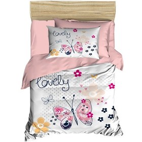 Resim Dijital Baskılı 3d Pamuklu Yenidoğan Bebek Nevresim Takımı Lovely Butterfly 
