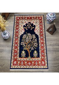 Resim Dijital Baskılı, Yıkanabilir, Yumuşak Dokulu Çocuk Ve Yetişkin Seccade S-dot-hts-08 Lacivert 