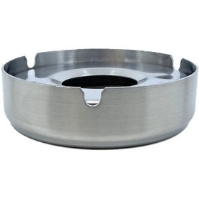 Resim Paslanmaz Çelik Kapaklı Küllük, Ofis Ve Ev Tipi Rüzgara Dayanıklı Metal Kül Tablası, 10 Cm 