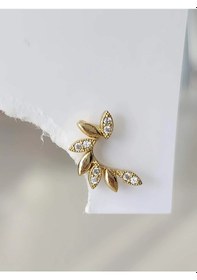 Resim Buğday Başak Arpa Model Kıkırdak Piercing Tragus Helix Altın Gold Renk Küpe Gold 