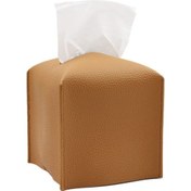 Resim Spot Pu Deri Kare Doku Kutusu Kare Yaratıcı Reklam Doku Kutusu Oturma Odası Sehpa Araba Peçete Doku Kahverengi Küçük İnce Kesit 