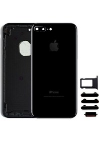 Resim Apple Uyumlu iPhone 7 Plus Kasa Boş Jet Black Siyah 