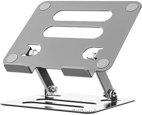 Resim Metal Laptop Ve Tablet Standı Ayarlanabilir Masa Üstü Aleminyum Havalandırmalı Sabitleme Pet Kaymaz 