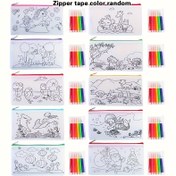 Resim 20 adet Yeniden Kullanılabilir DIY Stencil Çantaları Renkli Kalemler ile - Bayram Hayvan ve Tatil Tasarımları, Halloween, Paskalya, Noel ve Yeni Yıl için Non-Woven Parti Hediye Çantaları, Depolama ve Hediye Paketleme için İdeal, Parti Hediye Çantaları | Bayram Karikatürleri | Dayanıklı Kumaş, Parti Malzemeleri 