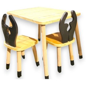 Resim Montessori Çocuk Aktivite Masa Sandalye Seti Ahşap 