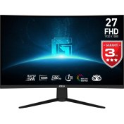Resim MSI 27" G27C3F 1920x1080 (FHD) 16:9 CURVE 1500R RAPID VA 180HZ 1MS FREESYNC GAMING MONITOR 