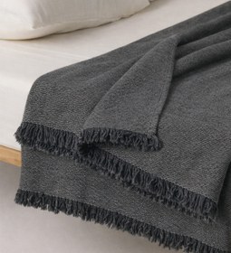Resim Oslo Yün Koltuk Örtüsü/Throw - Gri / 130X170 